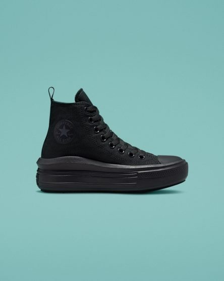 Zapatos Plataforma Converse Chuck Taylor All Star Move Altas Niña Negras Gris | PE E7L5P8